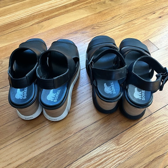 Two pairs of Sorel Joanie wedges sandals, size 10 - Picture 2 of 3